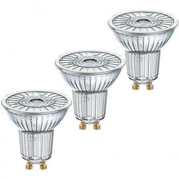 Osram Led Star, Bombilla LED de Plástico, GU10, 4.3 W, Blanco Cálido 2700K, Pack de 3