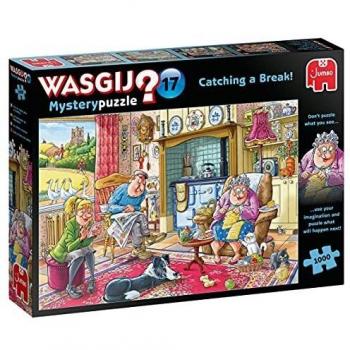 Jumbo, Wasgij, Mystery 17 - Catching a Break!, Jigsaw Puzzles for Adults, 1,000 piece