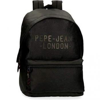 Pepe Jeans Bromley Mochila para Portátil 14 Negro 31x42x17,5 cms Poliéster 2.28L