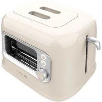 Tostador Cecotec RetroVision 700W con ventana de cristal y diseño retro