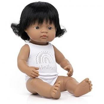 Miniland - Muñeco Síndrome de Down con Pelo Castaño