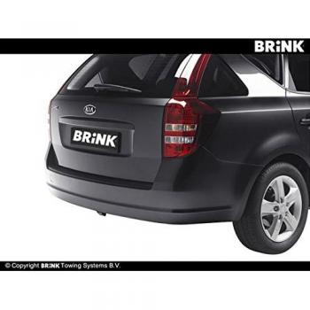 Enganche de remolque desmontable Brink 498600 con sistema de liberación rápida, capacidad de carga de hasta 2,500 kg, compatible con vehículos específicos y fabricado en acero resistente a la corrosión