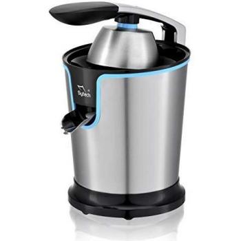 exprimidor electrico de brazo, 160w, acero inox, azul (sytech