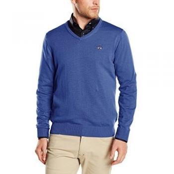 SPAGNOLO, Jersey Algodón Galga 12 Pico 0002 - Jersey para hombre, color violeta, talla S