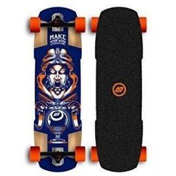 Hydroponic  Zoltar    - Longboard completo, color Azul/naranja, dimensiones: 34x9,5