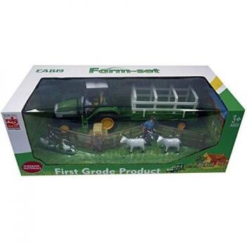 CLAUDIO REIG- Juego de Tractor y Animales de Granja, 35 x 18 x 12 cm