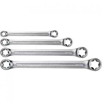 Juego de 4 llaves Torx hembra FTX doble recta T6-T24