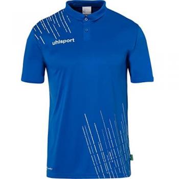 Uhlsport Polo De Manga Corta Score 26 Poly, Polera de Hombre y Niño, Color Azur/Blanco, Talla S