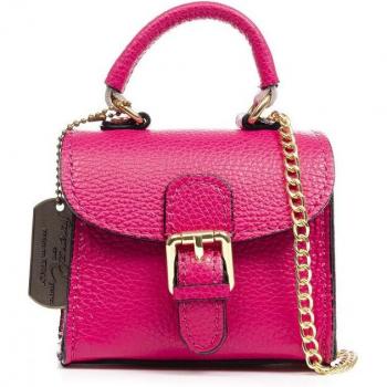 Bolso de mano y bandolera Annicco en piel auténtica con acabado Gamuza lacada - Firenze Artegiani