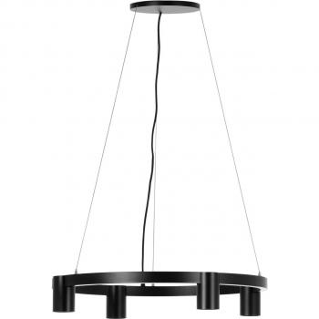 Lámpara colgante moderna Arcchio Brinja negra de aluminio con 4 luces GU10 para salón y comedor
