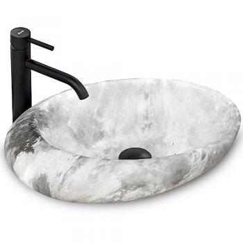 Lavabo sobre encimera Roxy C Stone Gris Claro