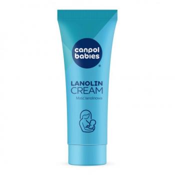 Crema de lanolina para pezones 7gr Canpol Babies - Pomada hidratante y protectora, formulada con lanolina pura, ideal para aliviar la sequedad y el dolor en los pezones durante la lactancia, envase