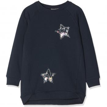 NAME IT Nmfrastine LS Swe Tunic BRU, Sudadera para Niñas, Azul Dark Sapphire, 125