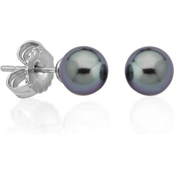 Pendientes Lyra Majorica con perla gris de 10mm