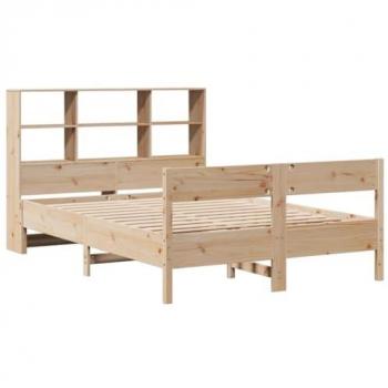 Cama con estantería sin colchón 120x200cm Madera maciza de pino