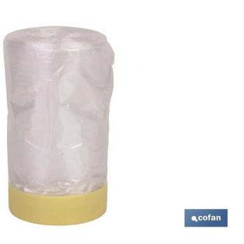 Rollo cinta crepe con plástico 80° (60cm x 22.5m)