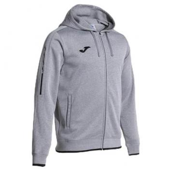 Chaqueta de fútbol Joma Olimpiada para hombre/niño en gris melange, sudadera con capucha, abierta modelo 103707 251, talla XXL
