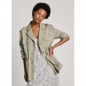 Pepe Jeans Annie Washed Green Women's Casual Parka Jacket XS