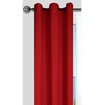 Cortina Aislante Opaca Nelson Roja - Sintética con Ojetes 240 x 135 cm