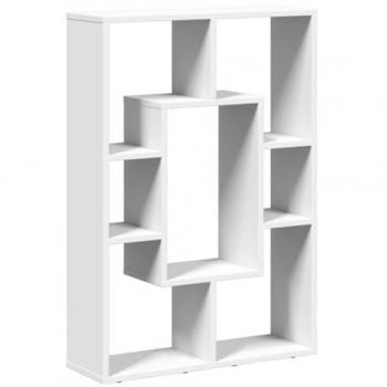 Estantería de madera de ingeniería blanca 63x20x90 cm