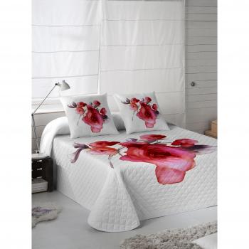 Licencia Solidaría Colcha Bouti Celine Rojo / Blanco Cama 80 / 90
