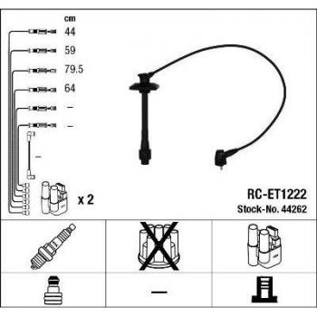 Juego de cables de encendido NGK 44262, tipo: cables de encendido, características: alta calidad, resistencia a altas temperaturas, diseño específico para un ajuste perfecto, mejora en la eficiencia del encendido y reducción de emisiones