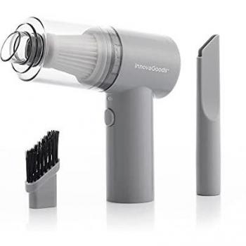 InnovaGoods | Mini Aspirador de Mano inalámbrico Recargable Recuum | Gris