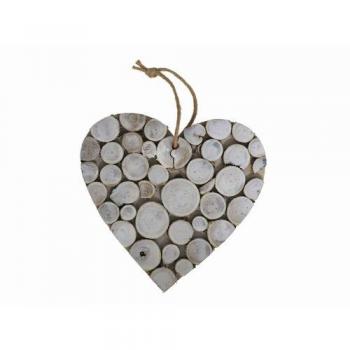 Colgante decorativo Navidad Corazón 25x25x2 cm