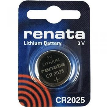 Pila de botón Renata CR 2025, Litio 3V, 165 mAh, 20 x 2.5 mm