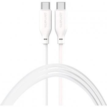 Cable USB-C a USB-C de Silicona High Flex 60W, 1.5m Blanco