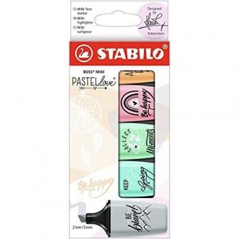 Rotulador STABILO BOSS MINI Pastellove 5pcs colores surtidos