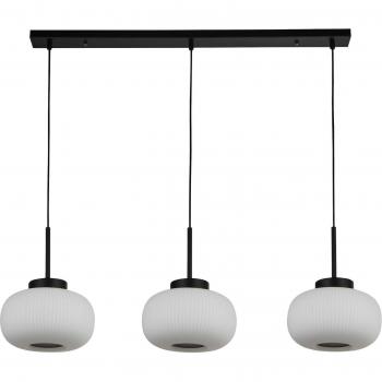 Lámpara colgante Lumina Steel 3 luces negro mate