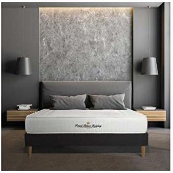 Base tapizada negra con colchón de espuma viscoelástica 160 x 200 cm - Altura: 20 cm