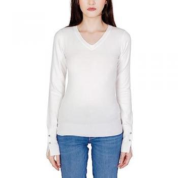 Guess V Neck Sweater - V-neck Knitwear, female, White, Size: XL