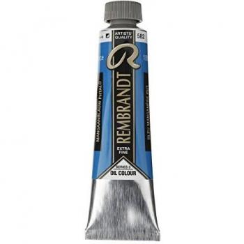 Talens Rembrandt - Excelentes colores de pintura al óleo - 40 ml - 582 Azul manganeso ftalo