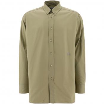 Burberry Men's Cotton Oxford Shirt in Green | Size Large | 8082303