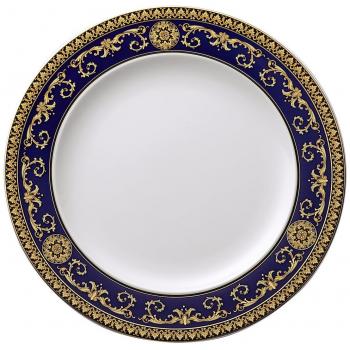 Versace Medusa Plato Llano, Porcelana, Azul, 28x28x2.5 cm