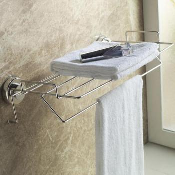 Towel bar ssby Acero Inoxidable Toalla de baño Cuarto de baño Estante, Fuerza sin con Ventosa toallero, toallero de corrosión y óxido, fácil de Instalar