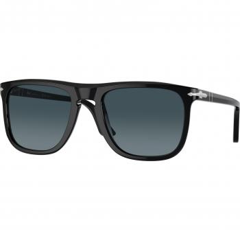 Persol PO3336S Polarized Sunglasses, Color 95/S3, Unisex, Squadrata Nero, Size 57