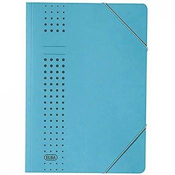 Carpeta Esquinera Chic A4 de Cartón 320 g/m² Color Azul Oscuro con Gomas de Sujeción