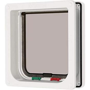 Cat Mate 4 Way Locking Cat Flap W/Door Liner-White
