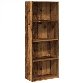 Estantería de madera de ingeniería color envejecido 60x30x152 cm Marrón