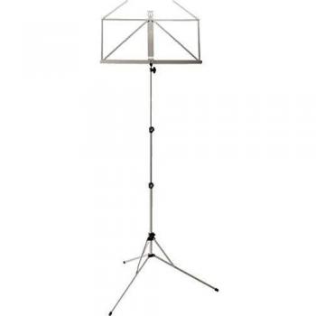 K&M 101 Nickel Music Stand - Foldable and Adjustable