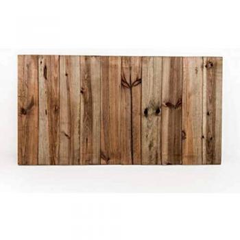 Cabecero de Madera Vintage Envejecido Vertical Sam, Madera, Marrón, 150CM, Incluye Kit Herrajes. Incluye Imán Personalizable de Regalo.