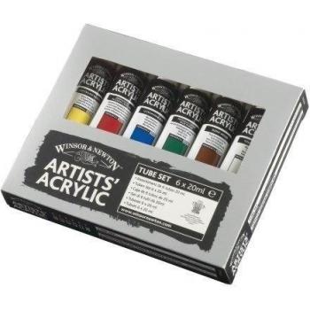 Winsor & Newton Profesional - Set de 6 tubos de 20 ml de acrílicos