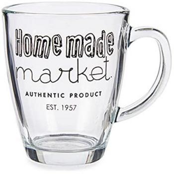 Taza Mug Market Transparente Vidrio (320 ml) (6 Unidades)