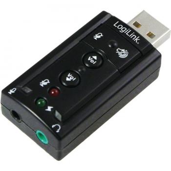Tarjeta de Sonido Externa LogiLink USB 2.0 con Efecto de Sonido Virtual 7.1