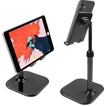 ICHECKEY Soportes para móvil y Tablet,Soporte para teléfono Soporte para Escritorio Ángulo Ajustable Compatible para iPhone 11 Pro MAX, Tableta, teléfono Inteligente Android, 4-10 Pulgadas