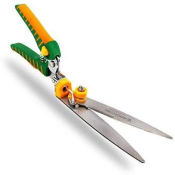 GRÜNTEK Tijeras Cortacésped Premium en Acero INOX de 34 cm. Corte Ajustable 180° y Mango Ergonomicos
