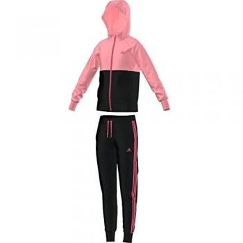 adidas YG S HD PES TS - Chándal para mujer, color negro / rosa, talla 164
